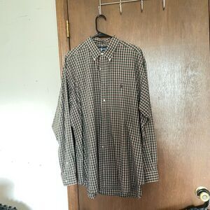 Ralph Lauren Blake Button Down Plaid Shirt Green Plaid Men's XL